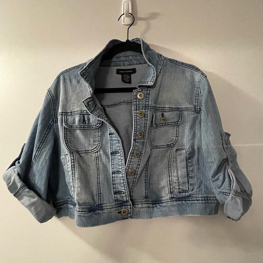 Ashley Stewart Cropped Denim Jacket